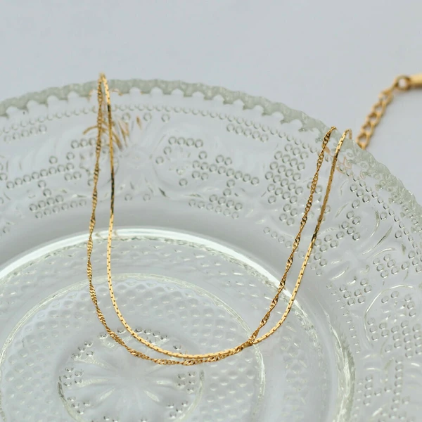 💫旋影細鍊｜K18鍍金可調節鏈條