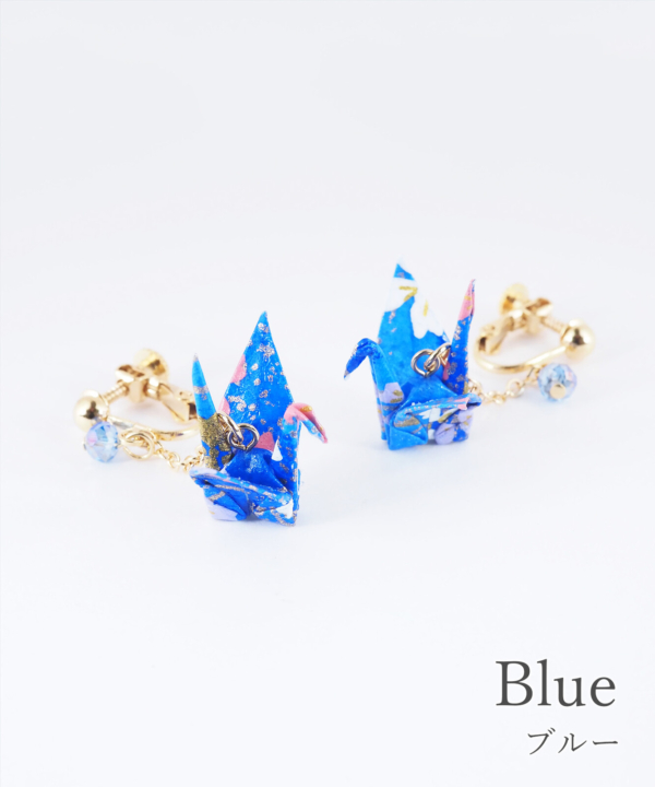 日本製-摺紙鶴夾式耳環｜立體垂墜設計，輕巧質感、免耳洞修飾臉型首選