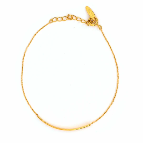 🌟月弧珍語｜K18鍍金圓弧手鍊
