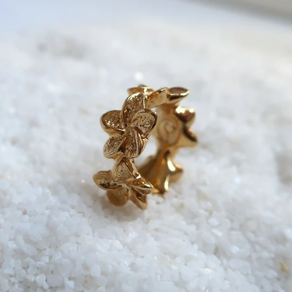 3.1 🌺花語耳舞|K18鍍金療癒耳骨環