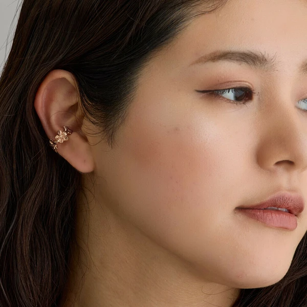 3.4 🌺花語耳舞|K18鍍金療癒耳骨環