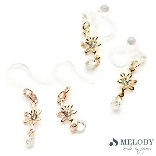 🌼花語閃耀｜日本製無耳洞耳環