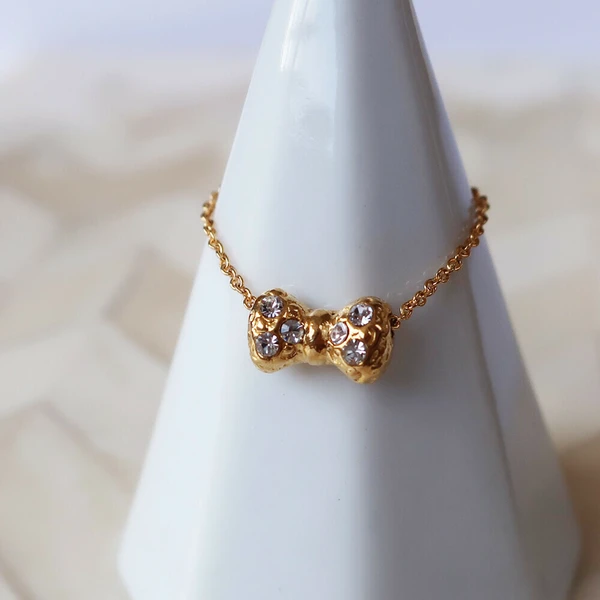 💖 柔光之飾｜K18GP心形／蝴蝶結戒指