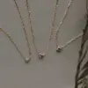 4.4 日本製-極簡單鑽項鍊 | K18鍍金 39cm鎖骨鍊 | 迷你鋯石-隱形項鍊
