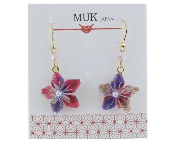 🌸和光綻影・摺紙花耳環