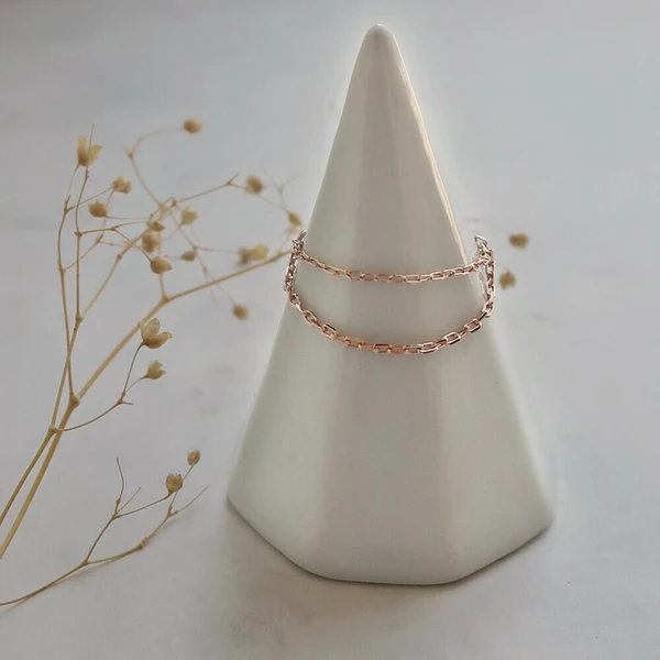 💫雙環之光｜日本製雙鏈戒指