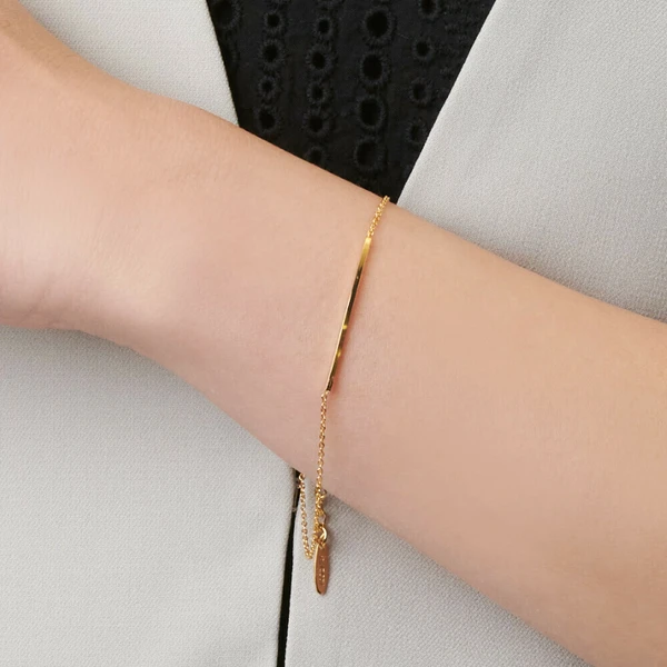 🌙月弧之環｜K18鍍金療癒系手鍊