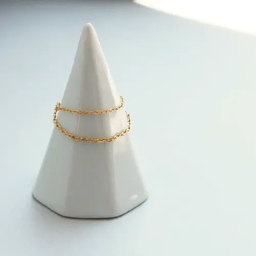 💫雙環之光｜日本製雙鏈戒指