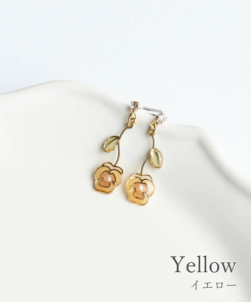 🌹花語微光・玫瑰垂墜耳環