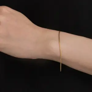 微光羽紋・日本製極簡手鍊｜K18鍍金無鎳