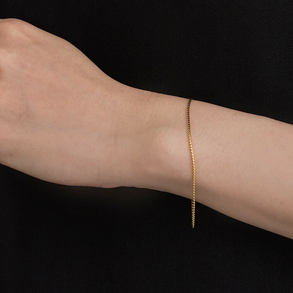 🌟微光羽紋｜K18鍍金防過敏手鍊