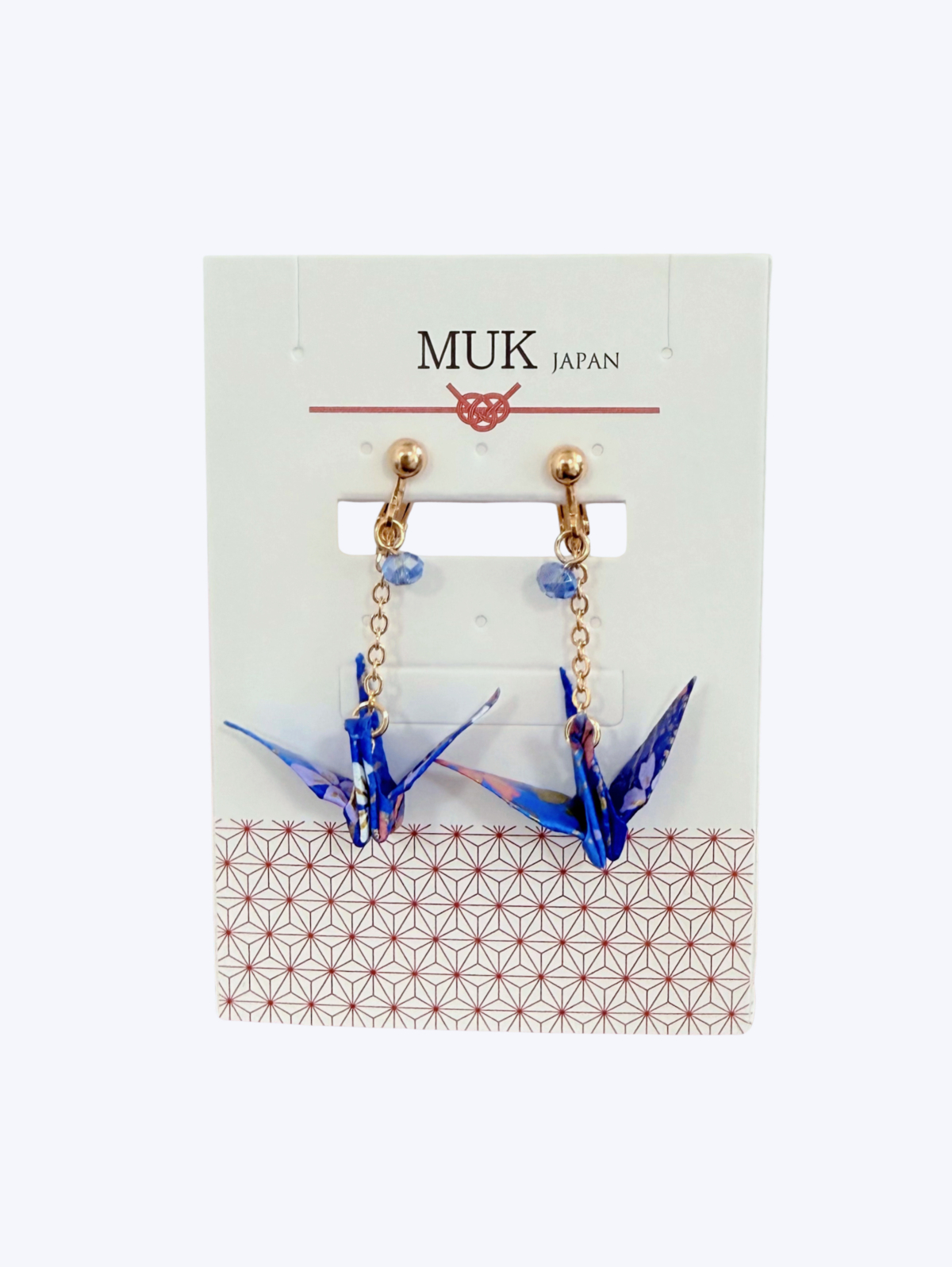 🕊️翔影和語・摺紙鶴夾式耳環