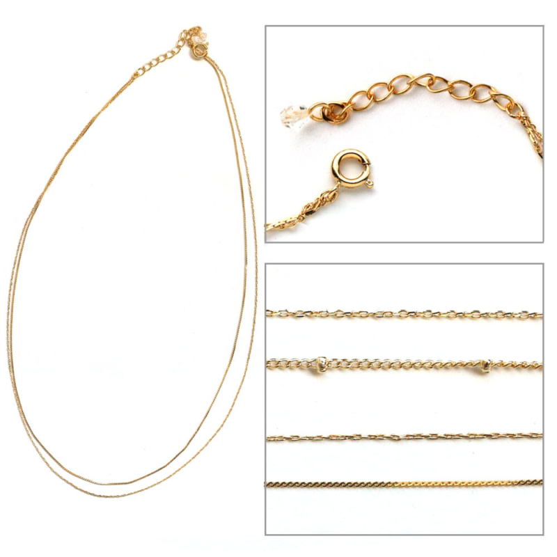 6 日本製 K18鍍金 雙層細緻鎖骨鍊 | 極簡氣質 短項鍊 頸鍊 | 日本飾品 35cm 禮物推薦