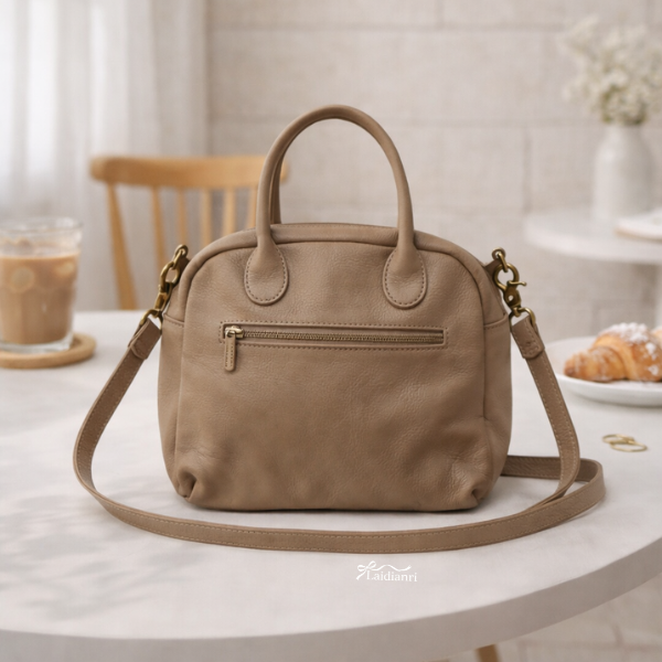 日本品牌toleur牛皮手提斜背兩用包 真皮波士頓包