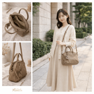 日本品牌toleur牛皮手提斜背兩用包 真皮波士頓包