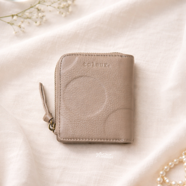 日牌toleur牛皮短夾 真皮零錢包