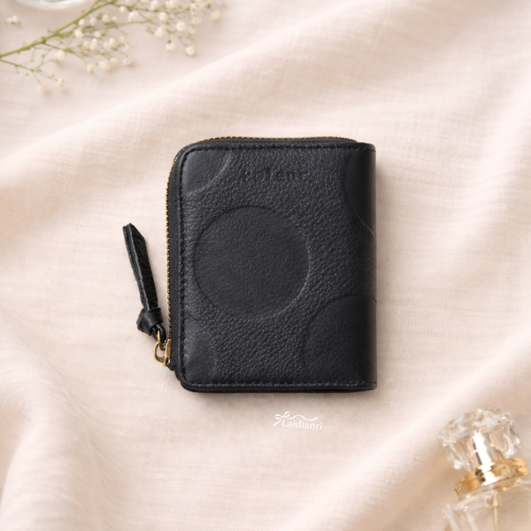 日牌toleur牛皮短夾 真皮零錢包