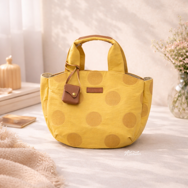 189 日牌toleur大圓點尼龍手提包