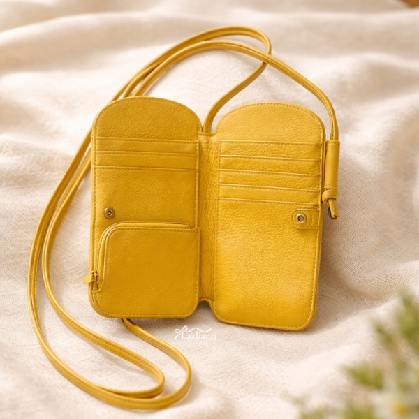 234 日本品牌 toleur真皮圓點手機包|純牛皮壓紋