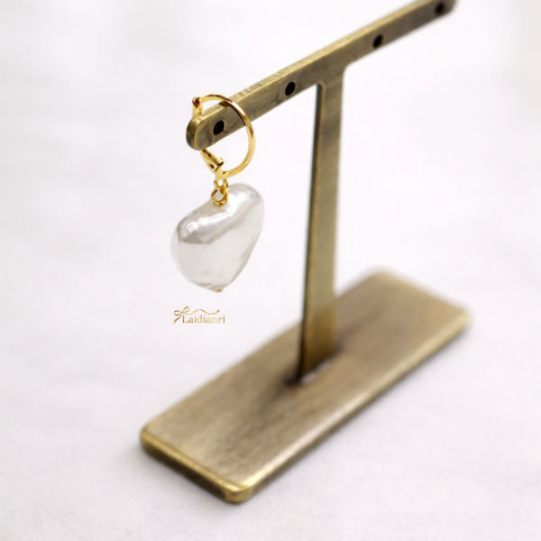 304 日本製|大顆心形珍珠耳環