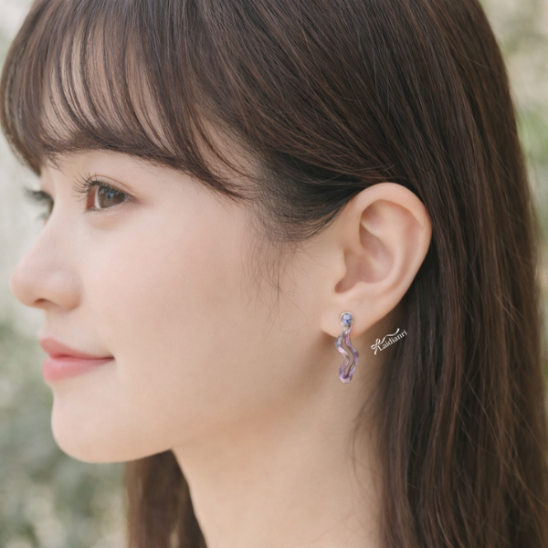 韓國製｜簡約長條樹脂耳環